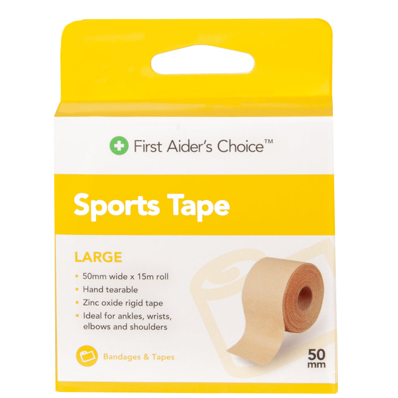 First Aiders Choice Sports Tape, Large, 50mm (W) x 15m (L) — Trafalgar ...