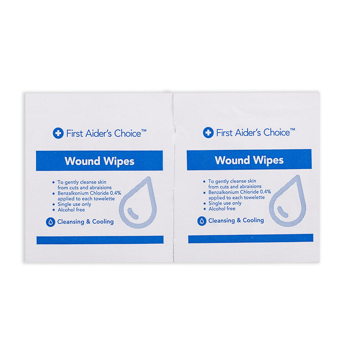 First Aider's Choice Wound Cleansing Wipes, Pack of 10