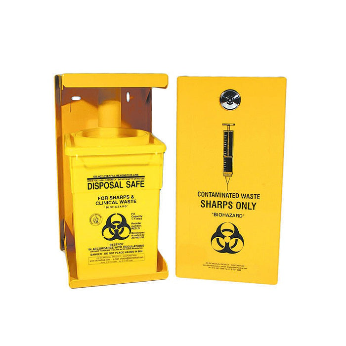 Sharps Disposal - Metal Safe for 2L Sharps Container — Trafalgar First Aid