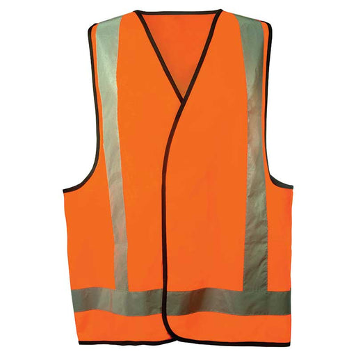 HIVIS DAY NIGHT SAFETY VEST ORANGE LARGE